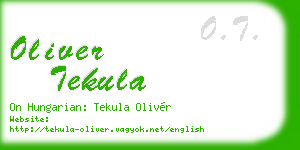 oliver tekula business card